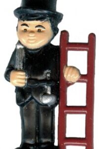 Skorsteinsfeier figur i plast liten